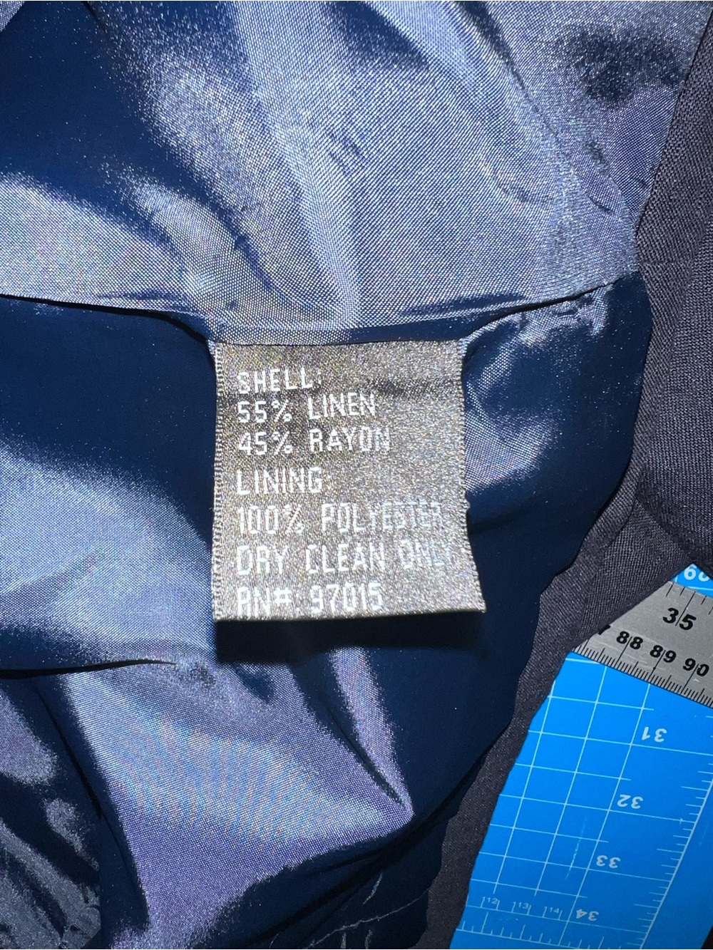 Levine Classics Trench Coat Women’s Sz 12 Blue Cotton Blend Pockets - Picture 14 of 15